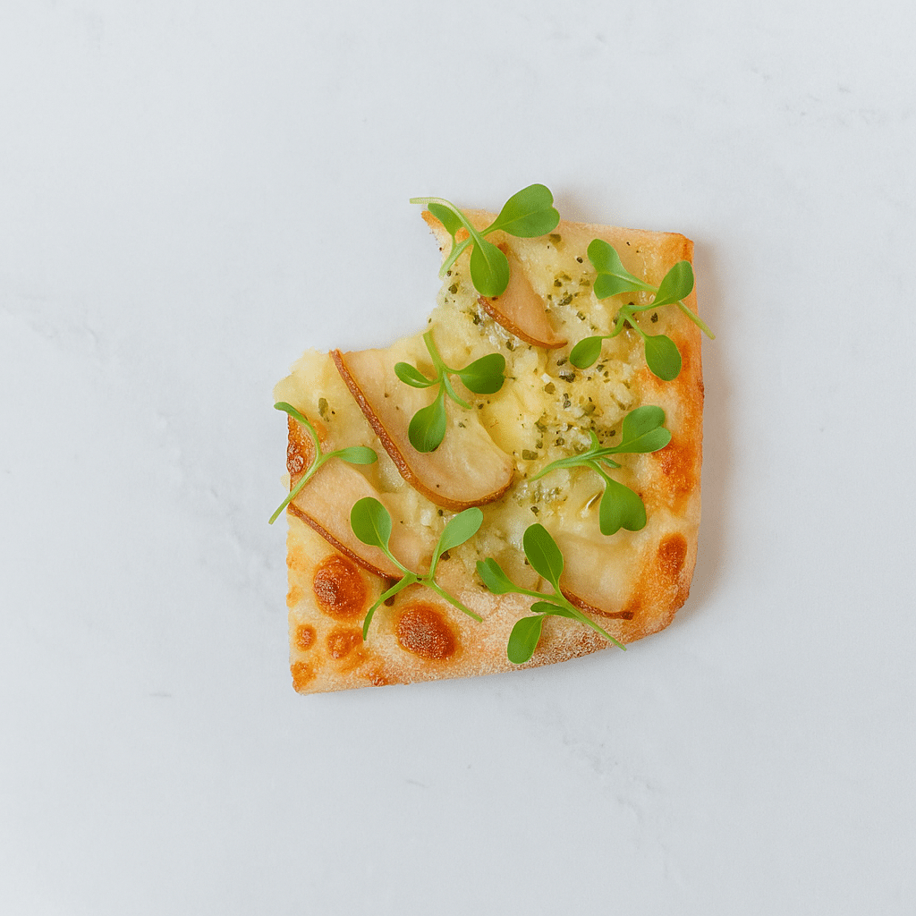 Verde Fresco white pizza with baby arugula