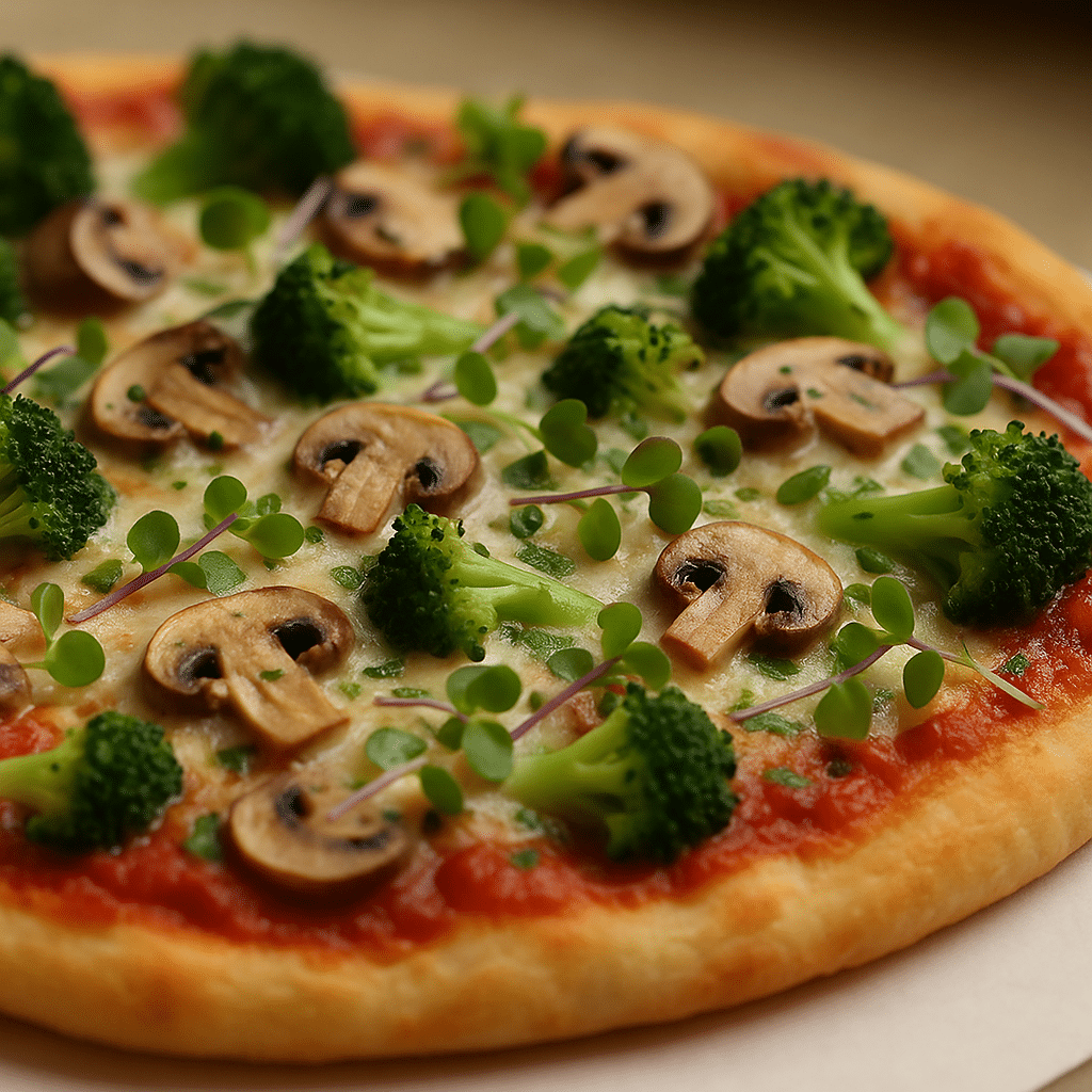 Tuscan Gardener with broccoli microgreens